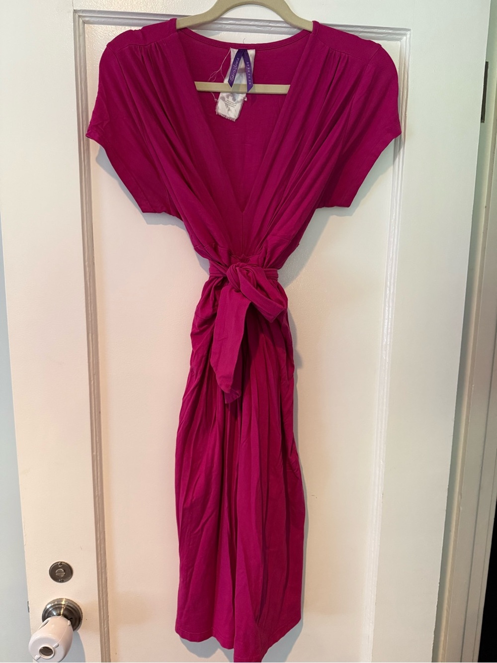 Seraphine Fuchsia Maternity Wrap-Dress size 10